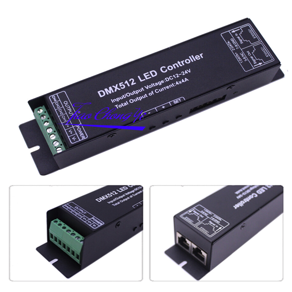DMX 512 3CH 4 channels LED RGB RGBW Controller LED Decoder With Digital display