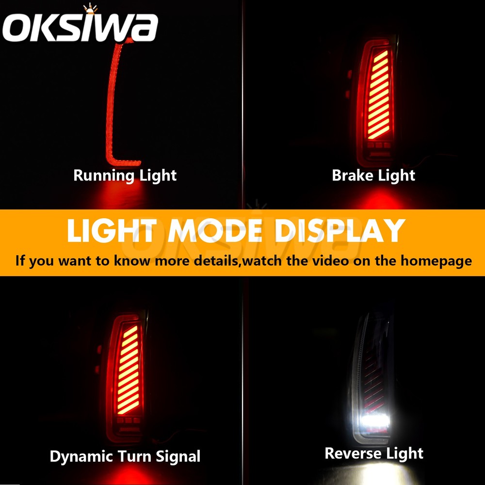 Sequential LED Tail Lights for Chevy Silverado 2003-2006, with StartUp Animation