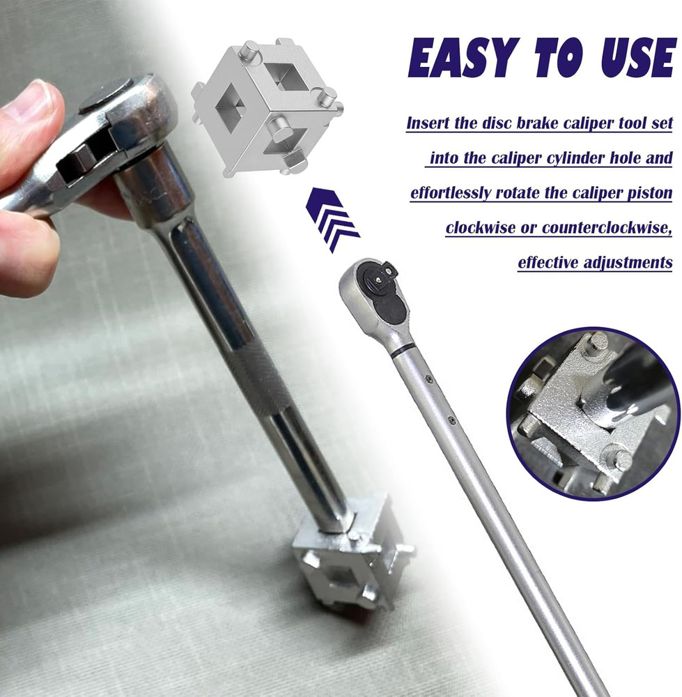 3/8 Inch Disc Cube Brake Caliper Compression Tool,Caliper Piston Compressor Tool