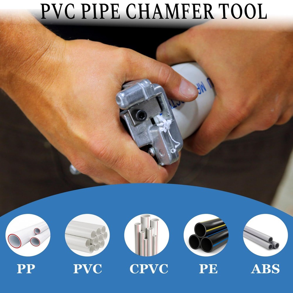 Deburring Tool Six Pipe Sizes for Plastic Pipe,for PVC Pipe Reamer w/Sharp Blade