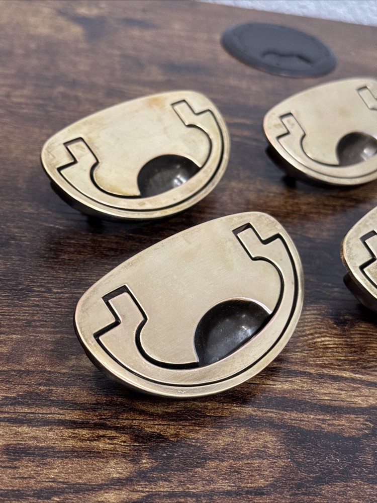 Drexel Passage Drawer Pulls 4 Handles Campaign Brass KBC N-16827 Replacement
