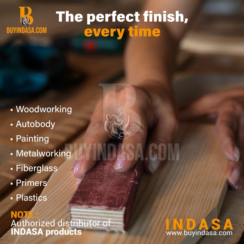 Indasa 50 PCS Full Sheets 9"x11" Wet & Dry Sanding Sheets, 60 - 2500 Range