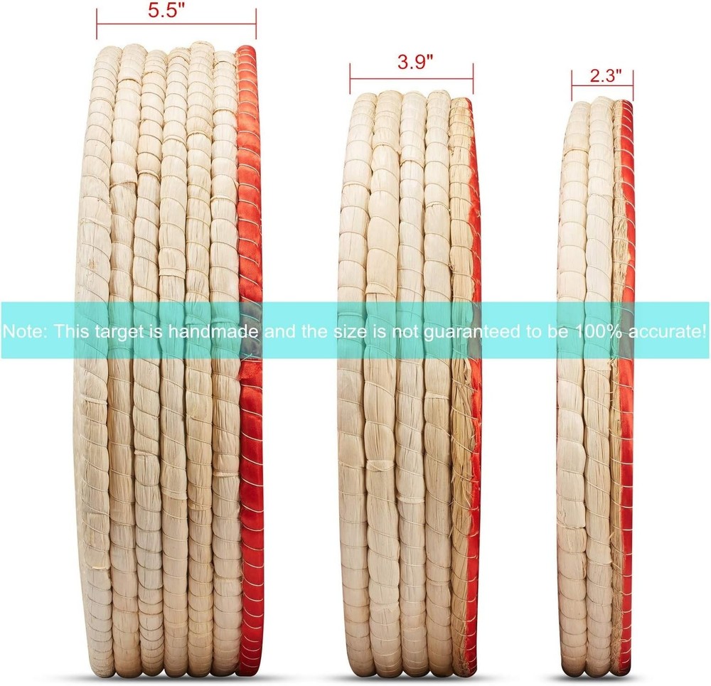 20" Archery Target, 5-Layer Straw, Durable for Recurve/Compound Bows