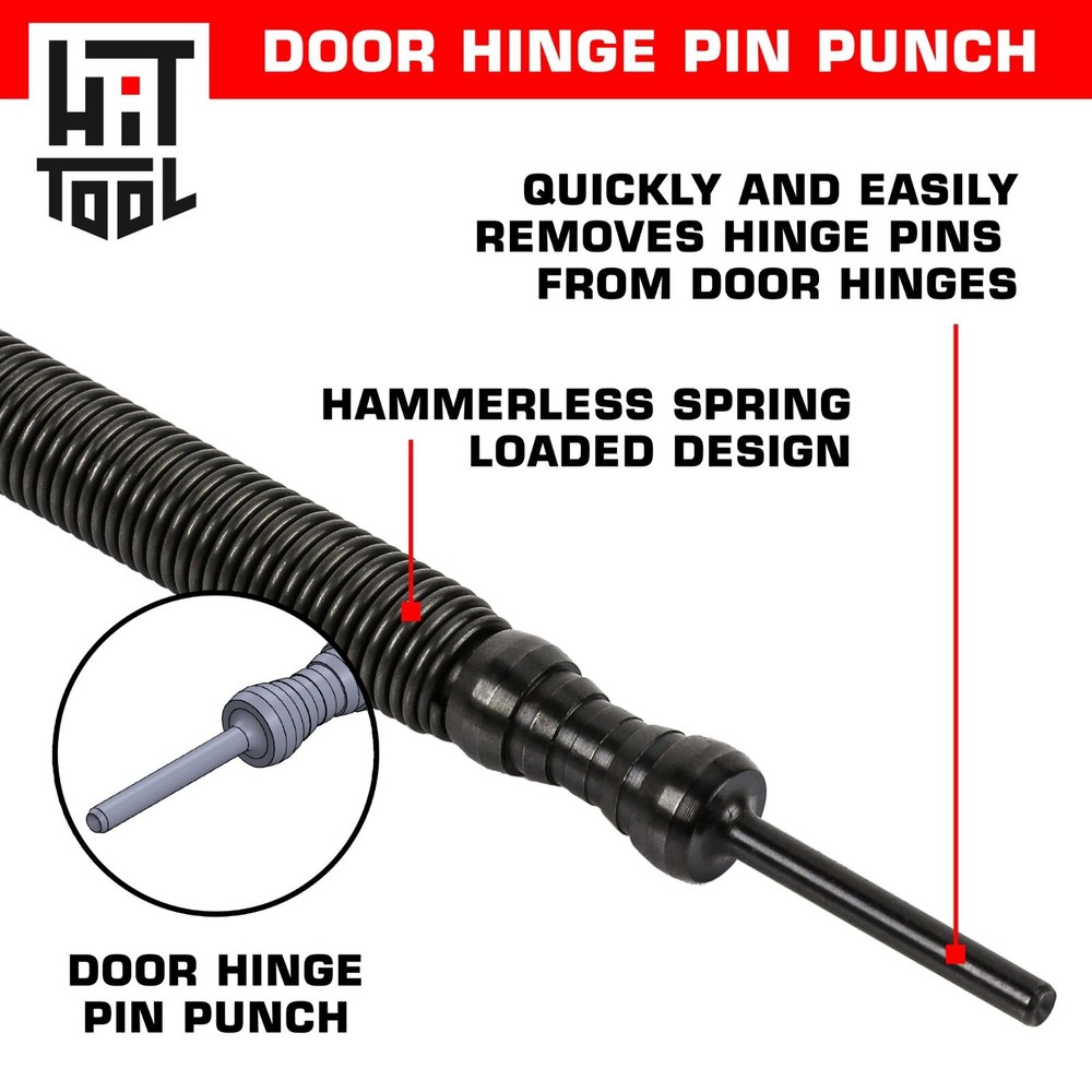 HIT Tool Hardware Install Kit Hammerless 3 Piece Spring Tool Set