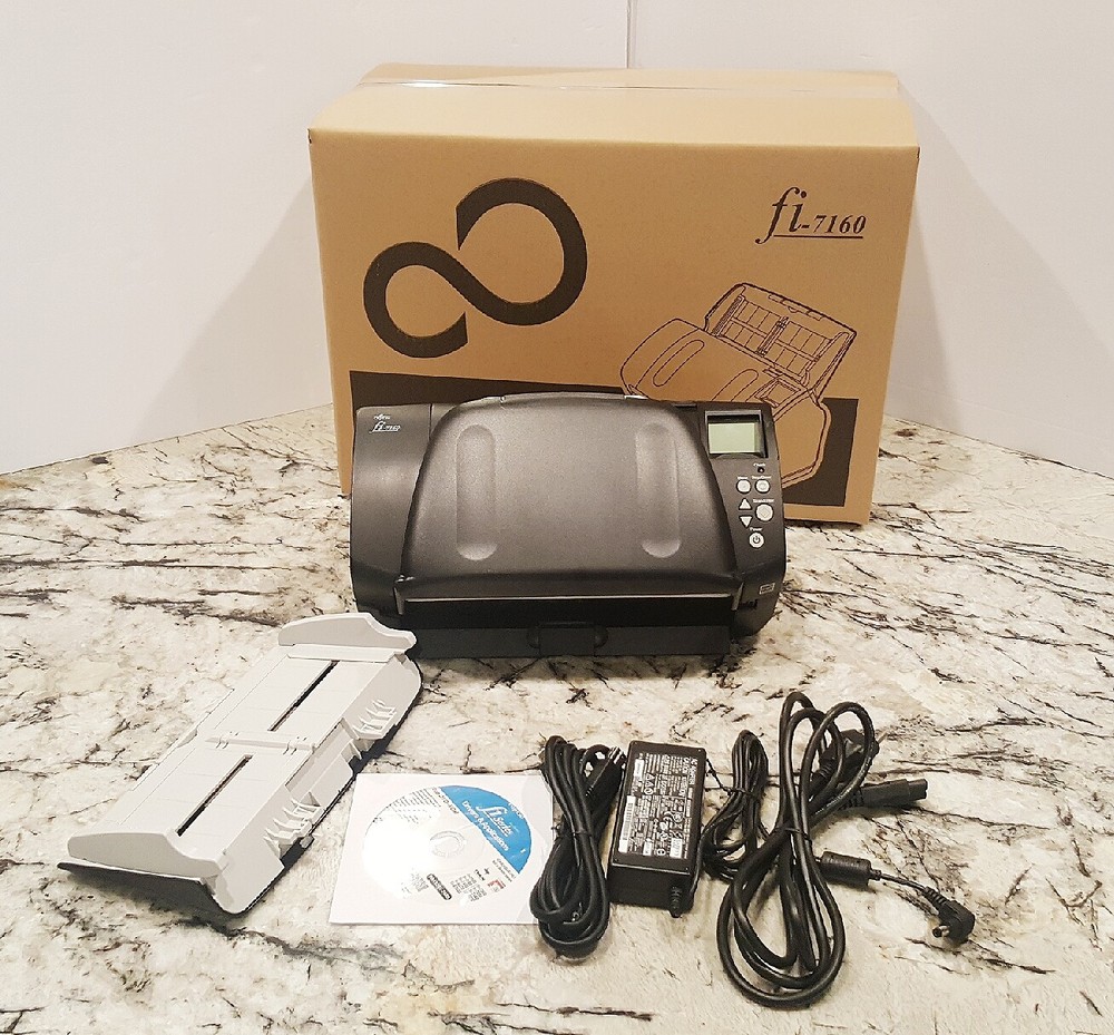 FUJITSU fi-7160 Color Duplex Workgroup Document Scanner AC adapter+USB+Setup DVD