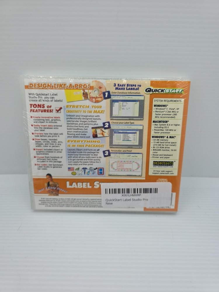 Pro Label Design Studio CD-Rom. Quicksand. New