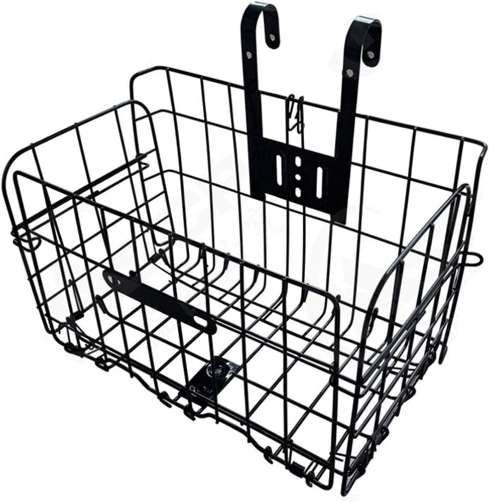 Bicycle Front Basket Folding Wire Basket Handlebar Easy Install