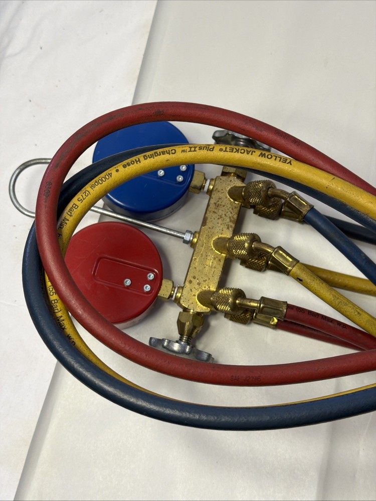 Yellow Jacket Mechanical Manifold Gauge Set, 2-Valve