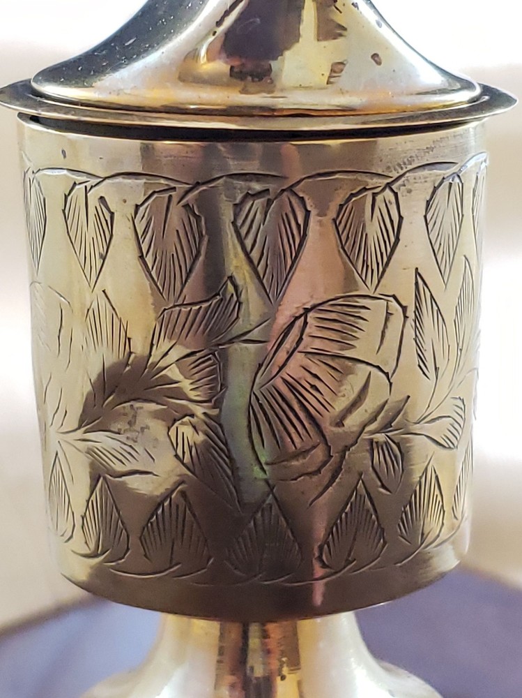 Vintage Altar Indian Bell Lighter, Solid Brass Metal Candle Holder Table Lighter