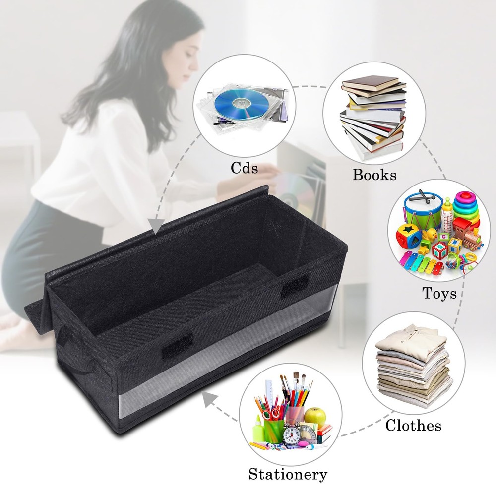 CCidea CD Storage Boxes - Pack of 4 Cases - 14" 4 Pack, With Visual Window