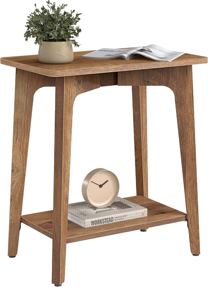 Collection Side Table 2-Tier Small Rectangular End Table 11.8 x 18.9 x