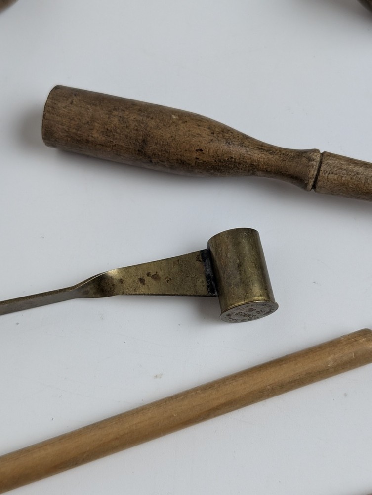 Antique black powder reloading / muzzleloading tool lot.