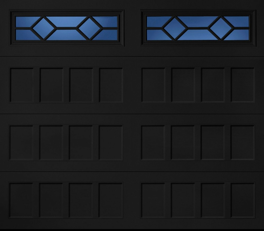 2 Amarr Waterford Replacement Inserts for Long Panel Amarr Garage Doors Black
