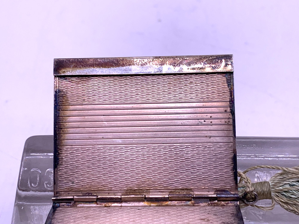 Antique Hermann Bauer .850 Silver German small notepad holder or frame