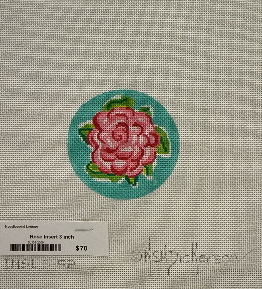 Kate Dickerson 3" Rose Insert (INSL3-52) Needlepoint Canvas