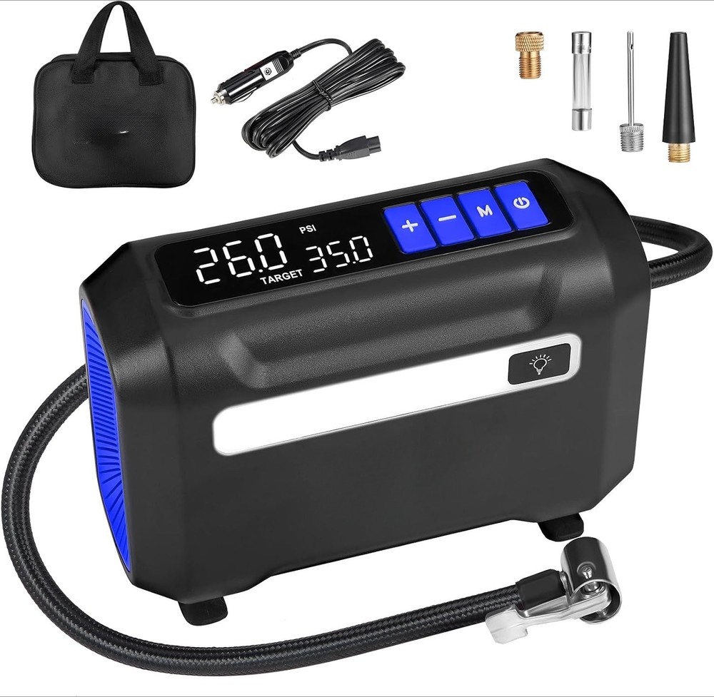 R8 Tire Inflator Portable Air Compressor, DC 12V Air Compressor Portable