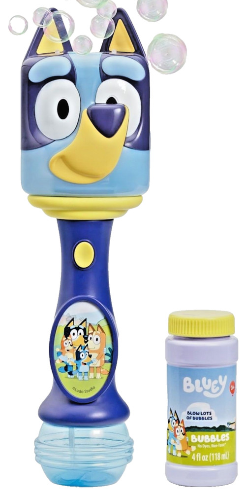BLUEY Light And Sound Musical Bubble Wand Includes Bubble Solution NEW