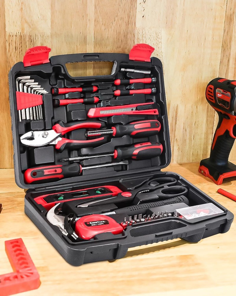 149 Pieces Basic Home Repair Tool Set - General Household with Plastic Toolbox