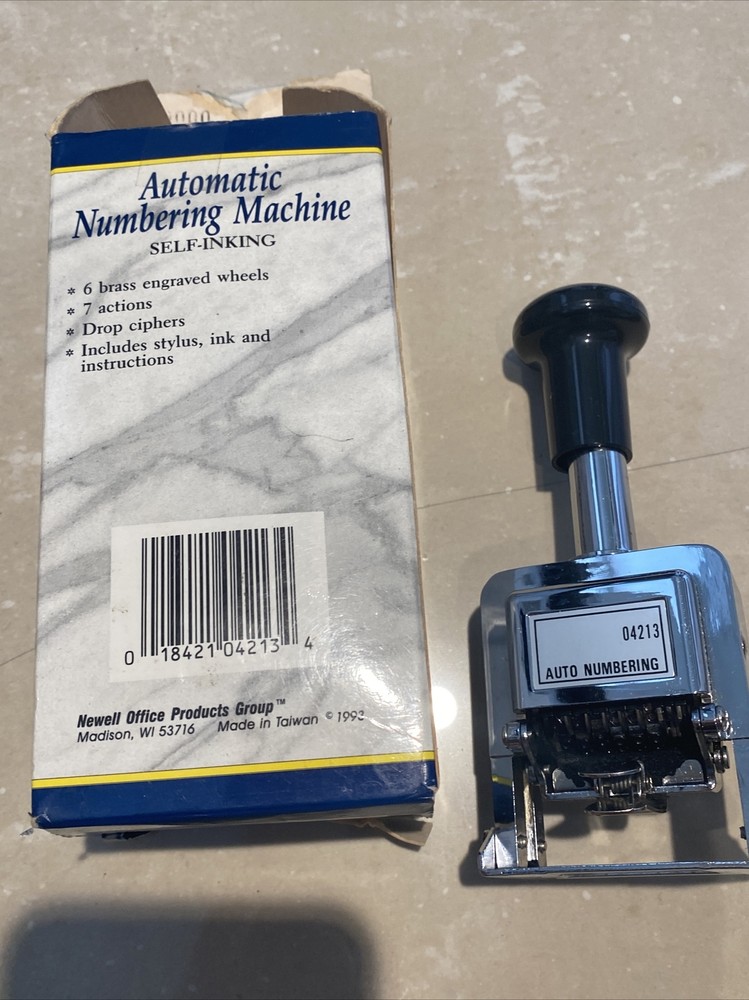 ROGERS AUTOMATIC NUMBERING STAMP MACHINE No Ink