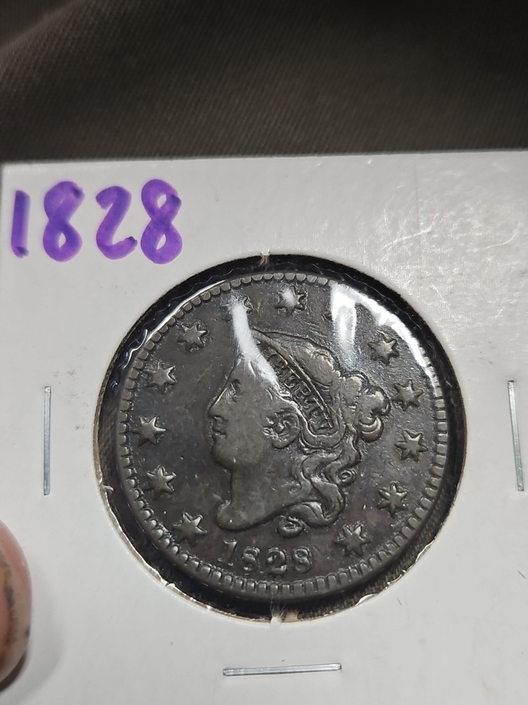 1828 U.S Large Cent Solid Details