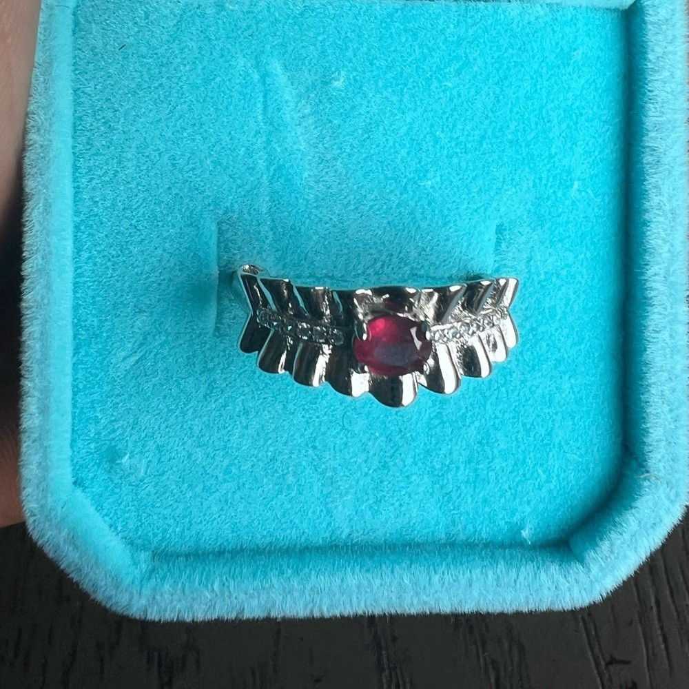 S925 adjustable ruby ring