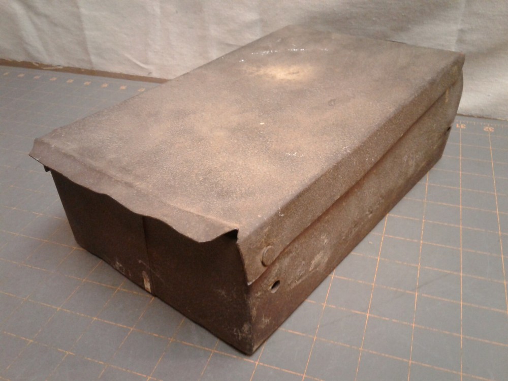 Antique Primitive Tractor Tool Box with Oil Ring Holder