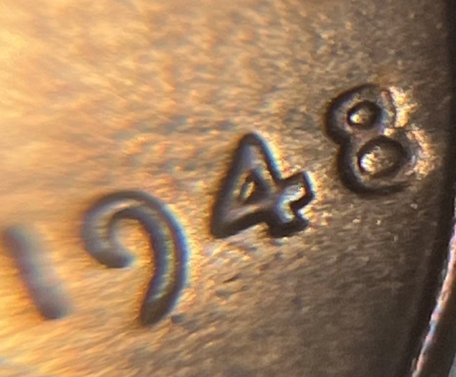 1948 Penny Error DDO Doubling In Date #1