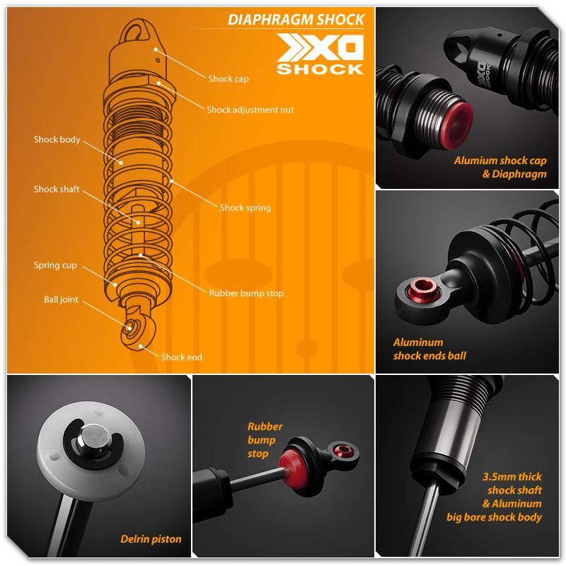 Gmade - XD Diaphragm Shock 113mm (2pcs)