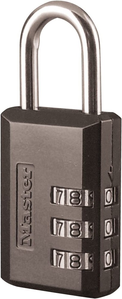 Master Lock 647D Combination Padlock, 1, Black
