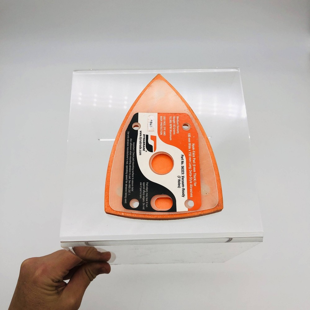 Dynabrade 56323 Backing Pad Triangular Hook Face 9mm Thick 100mm W x 150mm L