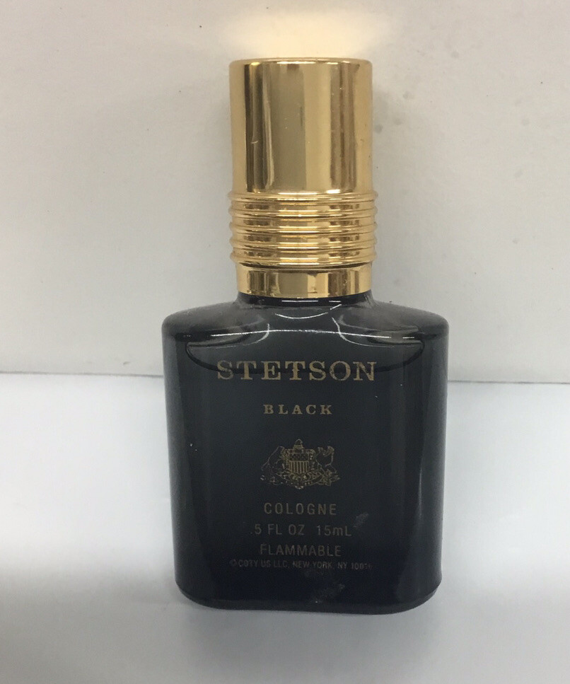 Coty STETSON BLACK Cologne Splash .5 FL OZ