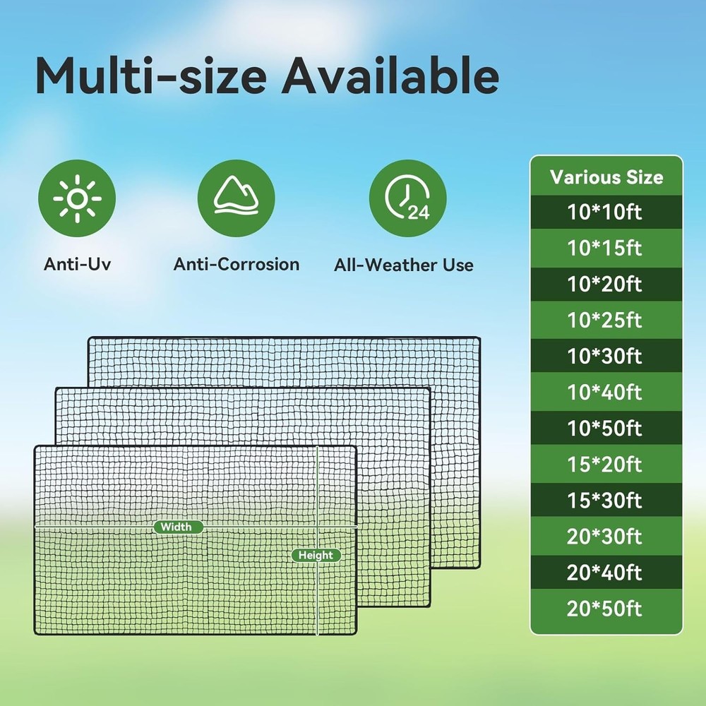 15ft×20ft Heavy Duty Golf Practice Net: Versatile Sports Training Solution