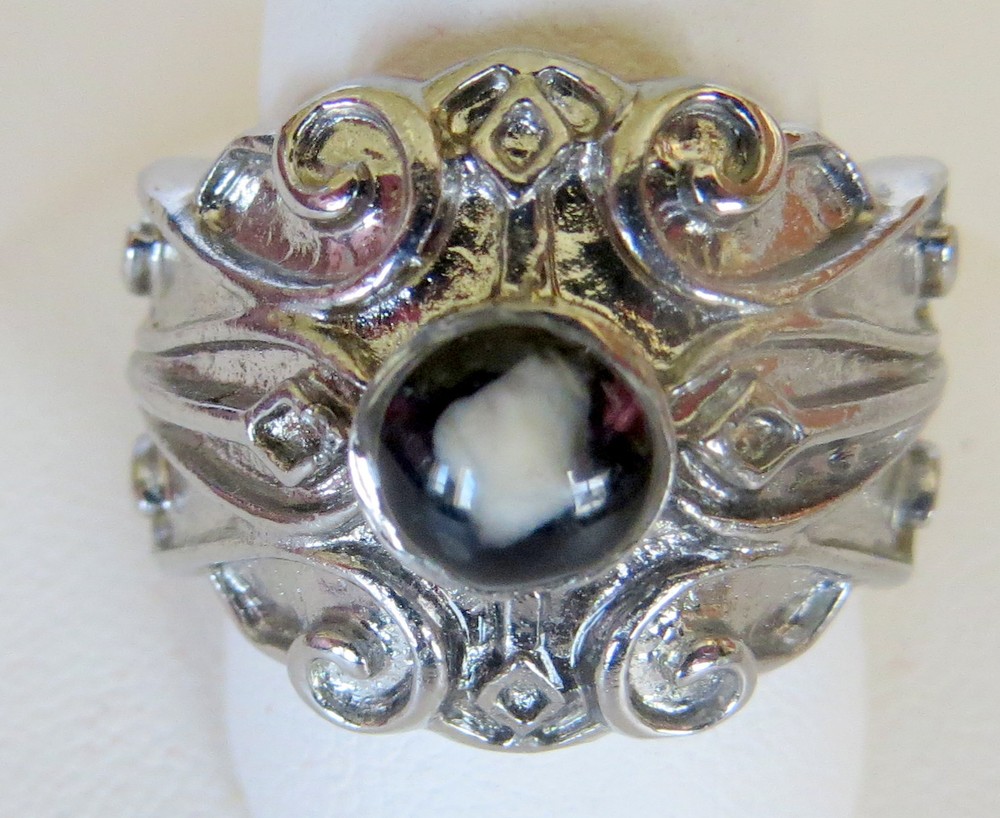 Stainless Steel Nativity Stone Ring Michael Anthony
