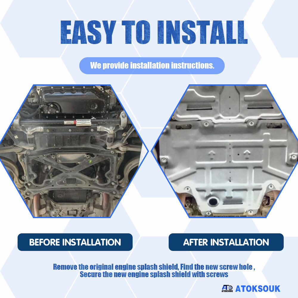 For Audi Q7 Gearbox 2017-2024 Under Engine Splash Guards Front Engine Mud Flaps