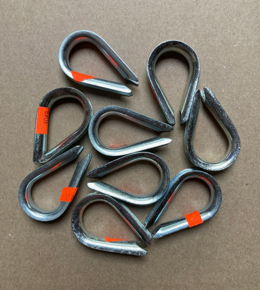 Nine (9) 3/8" Wire Rope Thimble Galvanized