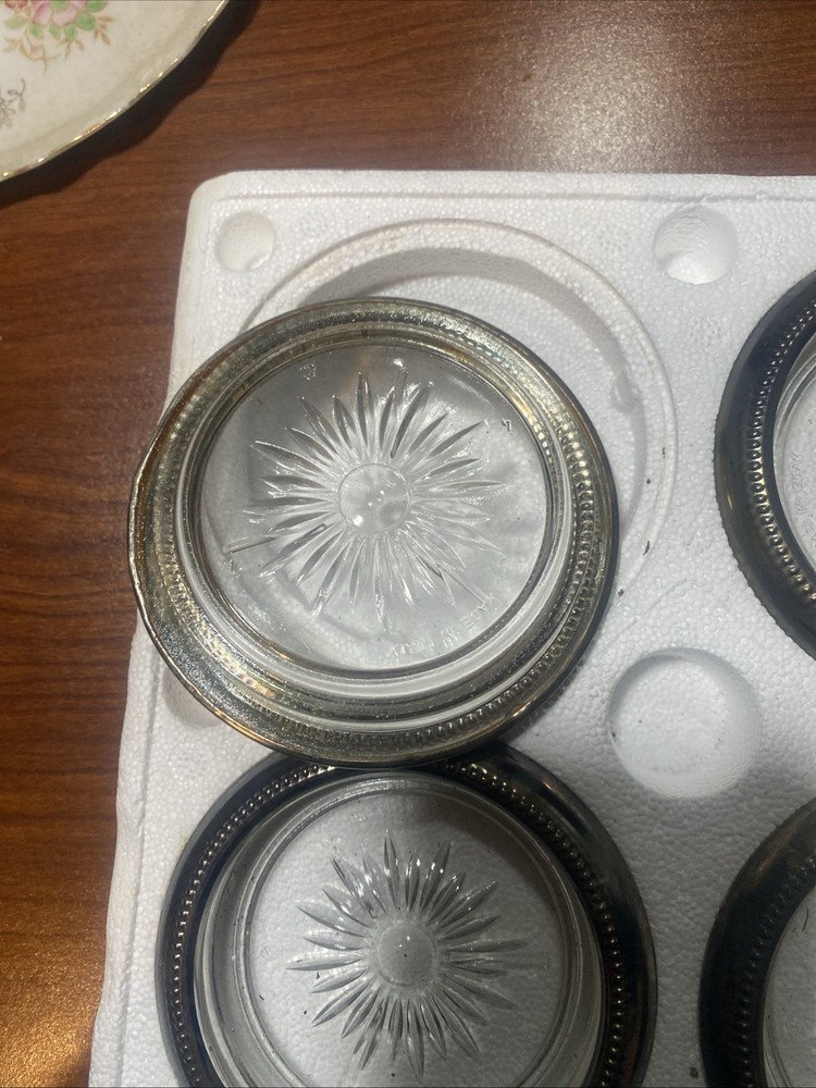 Leonard Silver Mfg Set Of Four Coaster Set