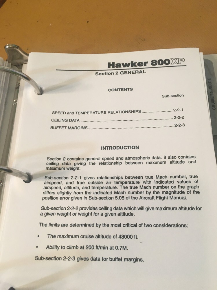 Hawker Beechcraft 800XP Air Crew Performance Manual