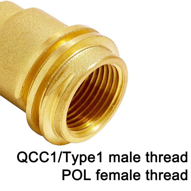2 Solid Brass QCC1 Nut Propane Gas Fitting Adapter 1/4" Male Pipe Thread Connect