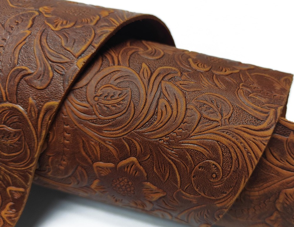 Bump Texture Genuine Leather Sheets Plain Geometric Pattern, Tan, 12"x24"