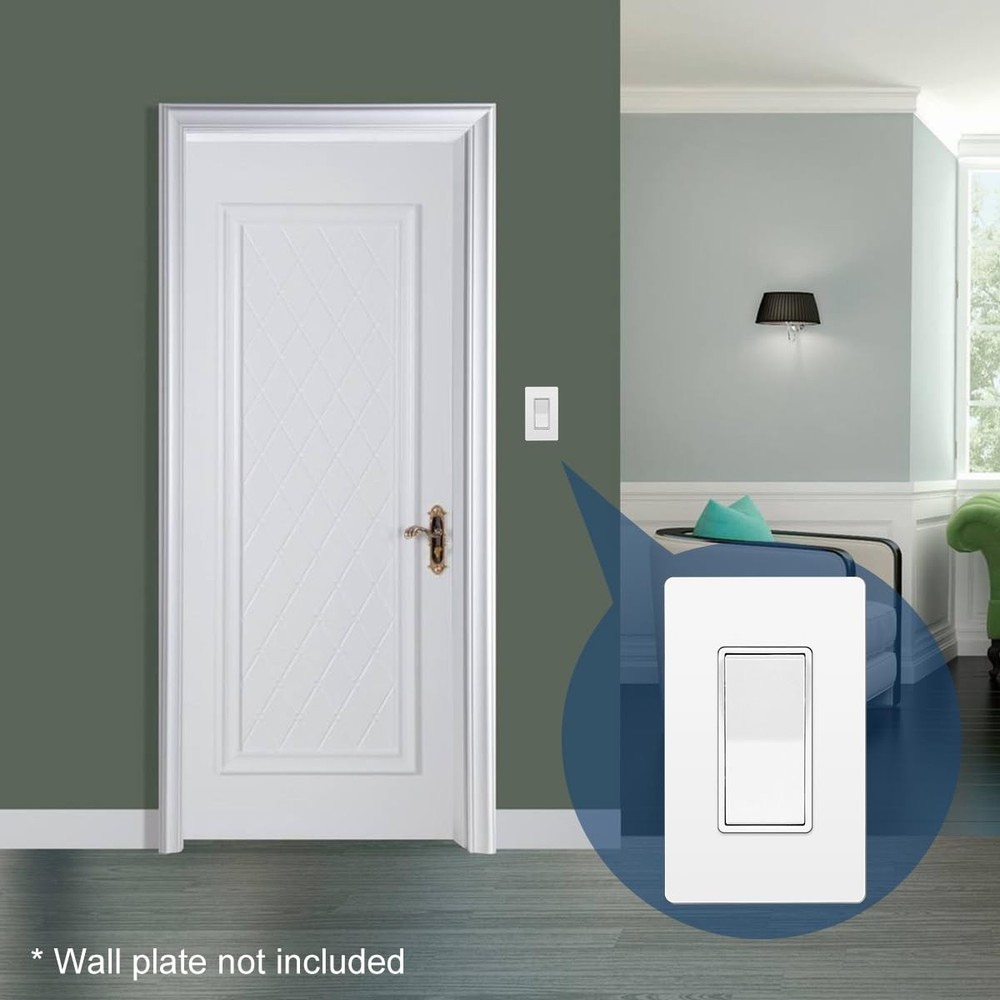 CML Single Pole Decorator Light Switch, 20 Pack Pole, Gloss White