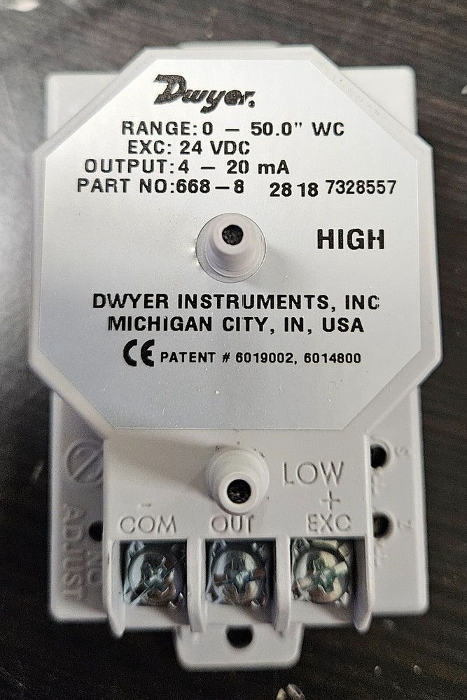 Dwyer 668-8 Differential Pressure Transmitter