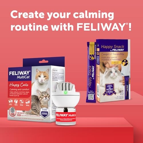 FELIWAY MultiCat Calming Pheromone Diffuser Kit: 1 Diffuser & 6 Refills