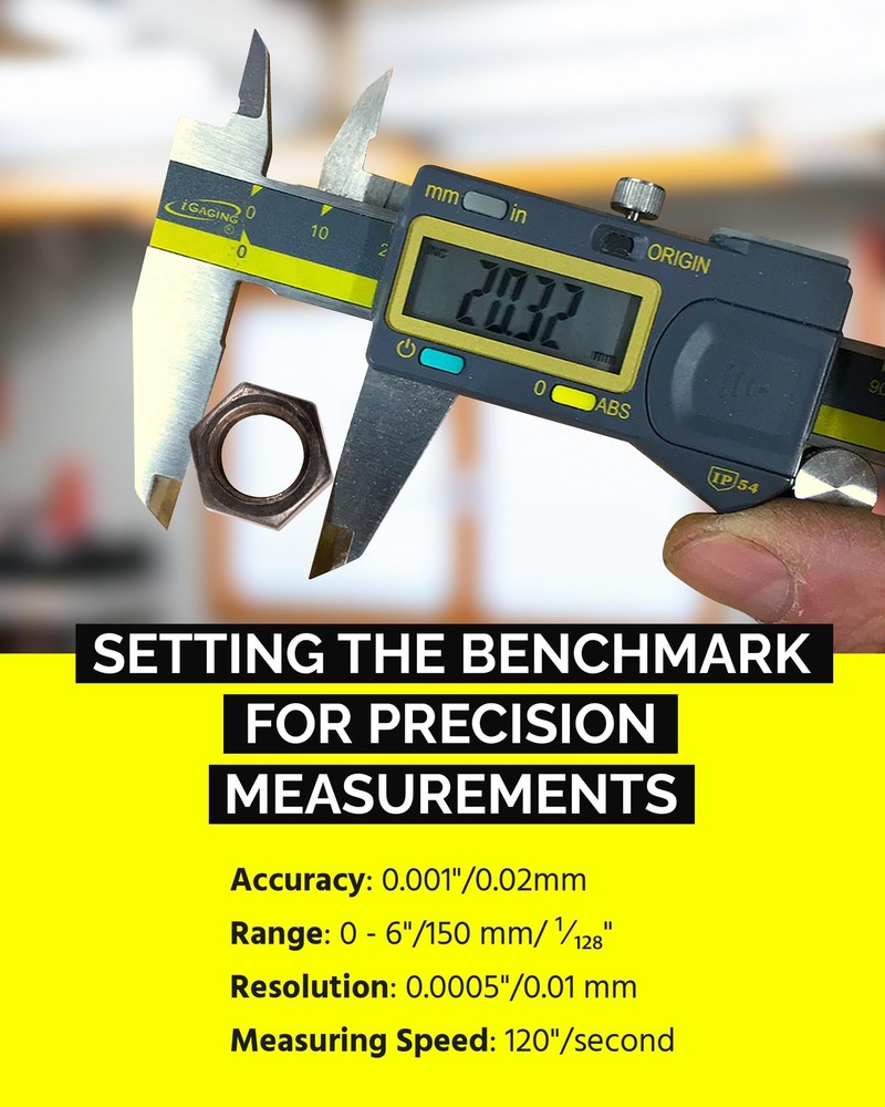 iGaging Absolute 0-6" Digital Caliper IP54 USB