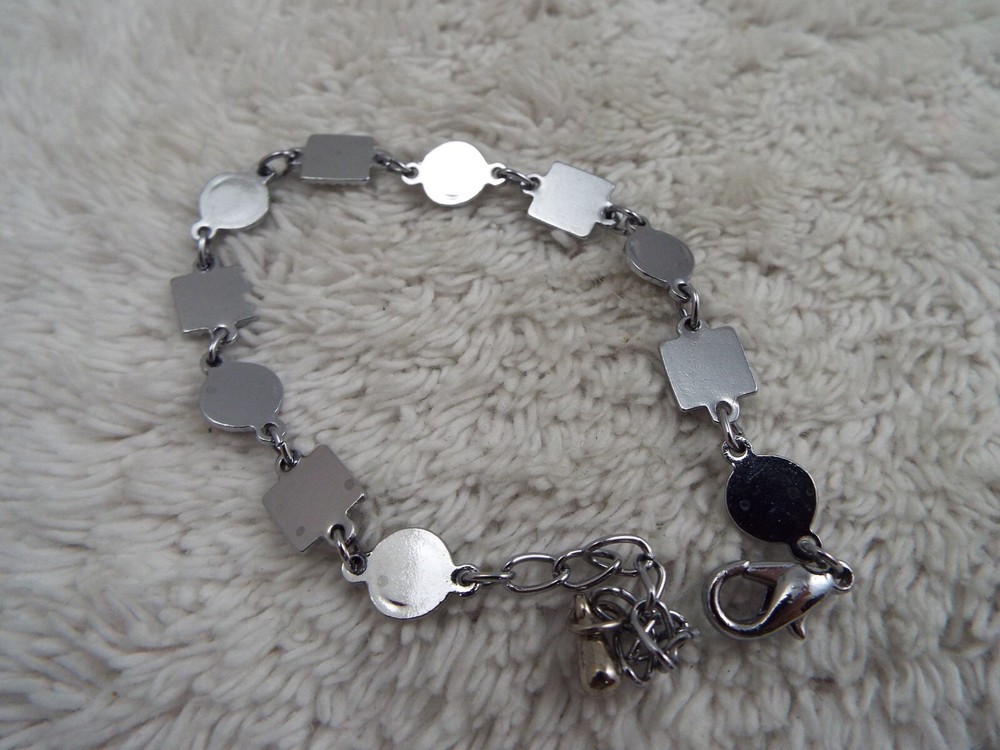 Silvertone Colorful Abalone Link Bracelet