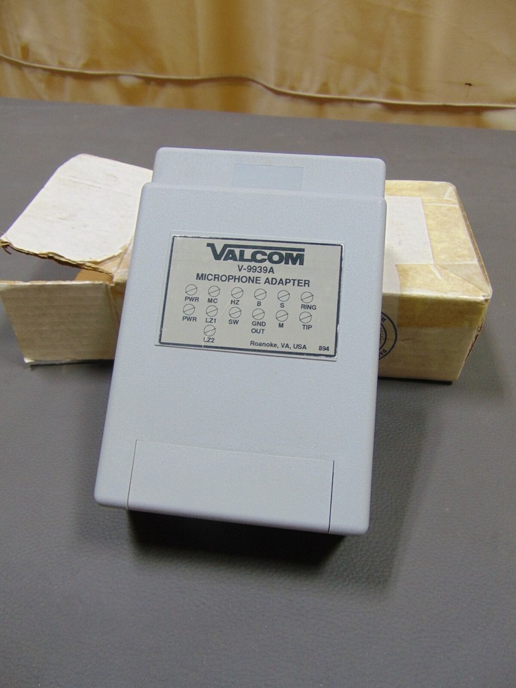 Valcom PA Paging Microphone Adapter V-9939A