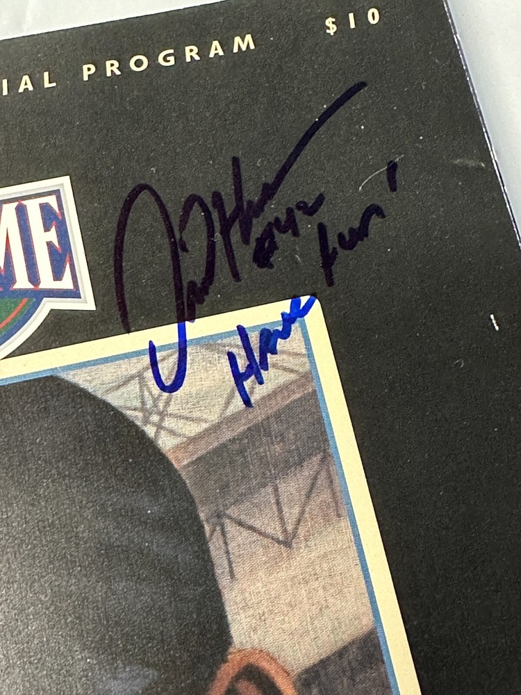 2001 MLB ALL-STAR PROGRAM signed auto Cesar Cedeno , Dave Henderson