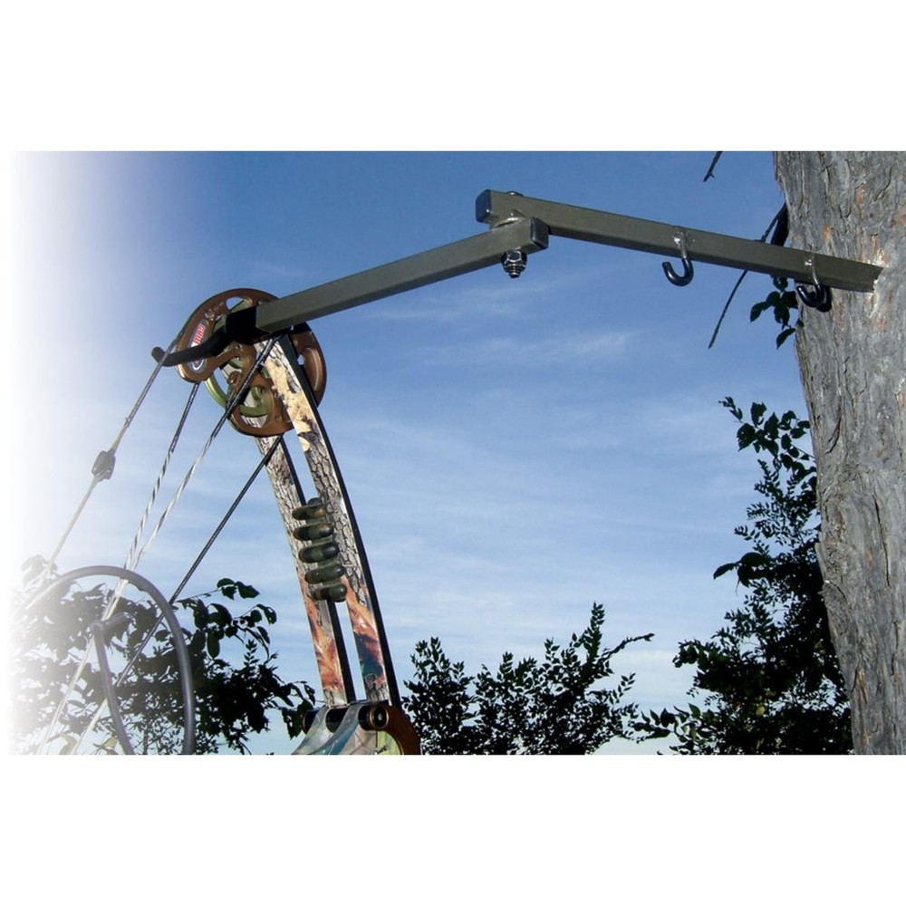Durable Secure Convenient Portable Folding Tree Stand Bow Hanger w/Two Access...