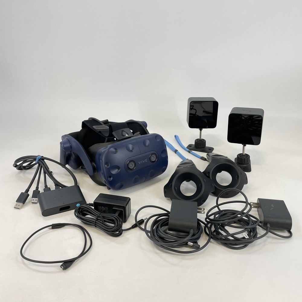 HTC Vive Pro VR Headset w/ Controllers/Link Box/Base Stations - Good