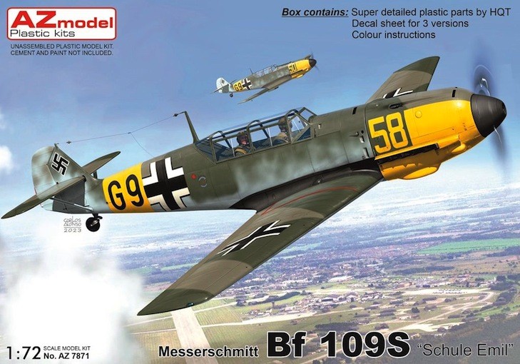 AZ Models 1/72 MESSERSCHMITT Bf-109S "Schule Emil"