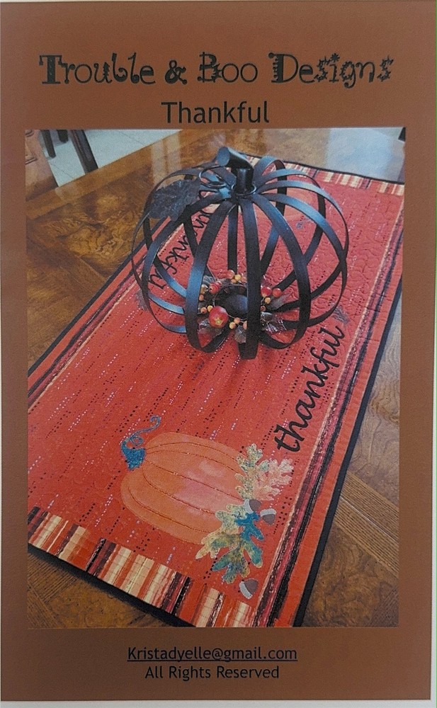 Thankful Table Runner Pattern from Trouble & Boo Designs